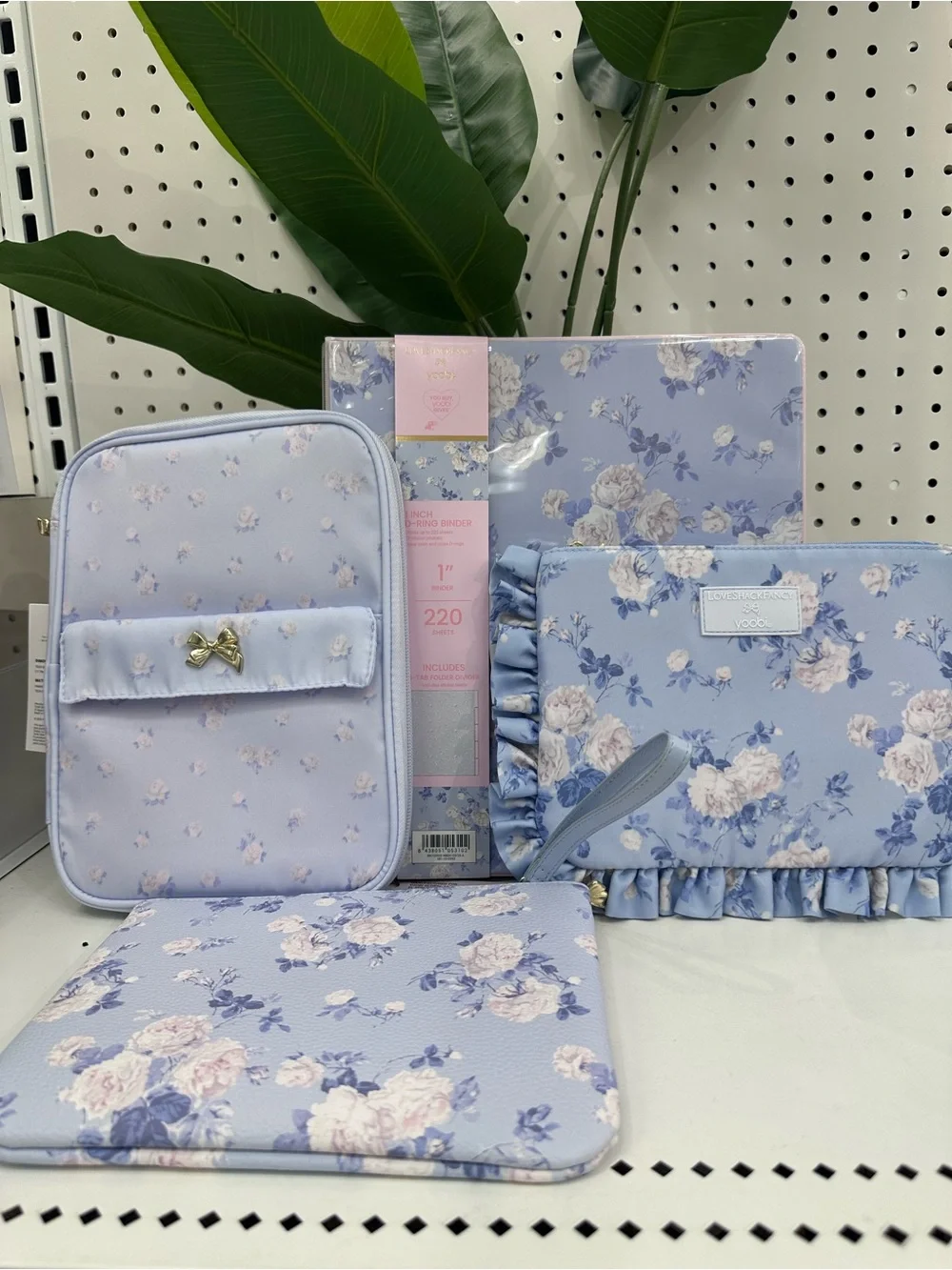LoveShackFancy Blue Floral Office/College/School Stationery - Accessory Gift Set